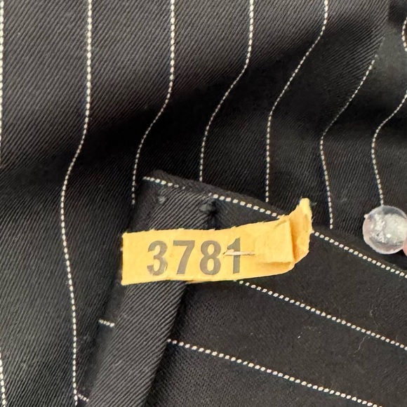 Gucci pants pin stripe black white logo buttons business professional stylish - Picture 5 of 16